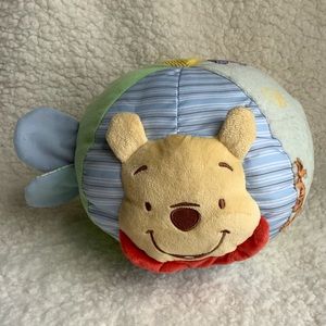 Disney Winnie the Pooh Rattle Ball 9in Sensory Toy Crinkle & Rattle Baby Toy 🧸